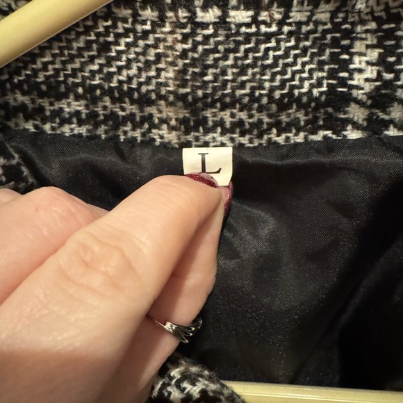 Black and White Peacoat - Picture 6 of 9